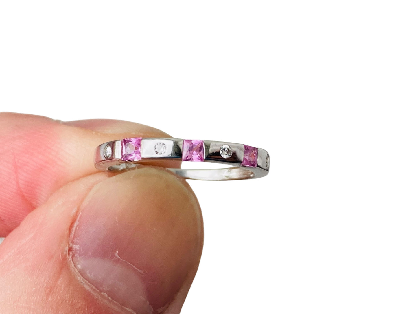 9ct Gold Pink Sapphire & Diamond Ring