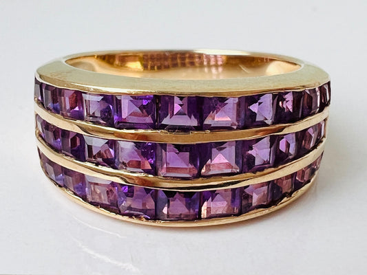9ct Gold Amethyst Ring