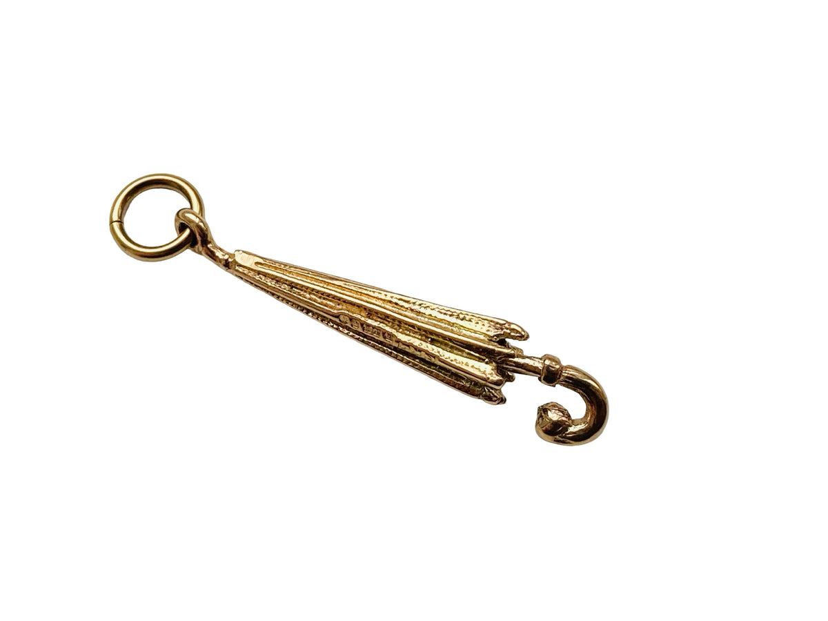 Vintage 9ct Gold Umbrella Pendant or Charm
