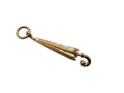 Vintage 9ct Gold Umbrella Pendant or Charm