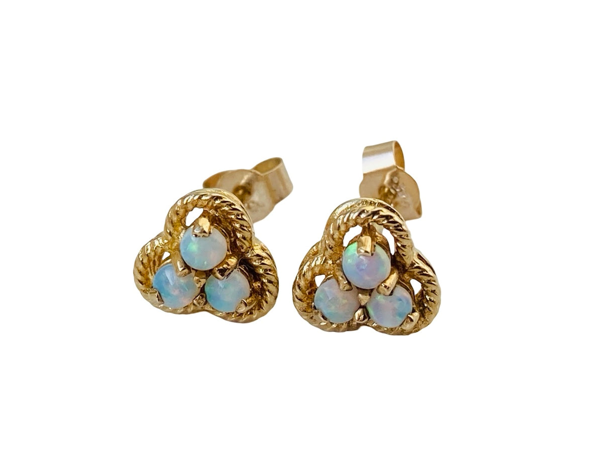 9ct Gold Opal Earrings
