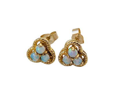 9ct Gold Opal Earrings