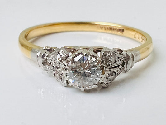 Antique 18ct Gold Diamond Ring