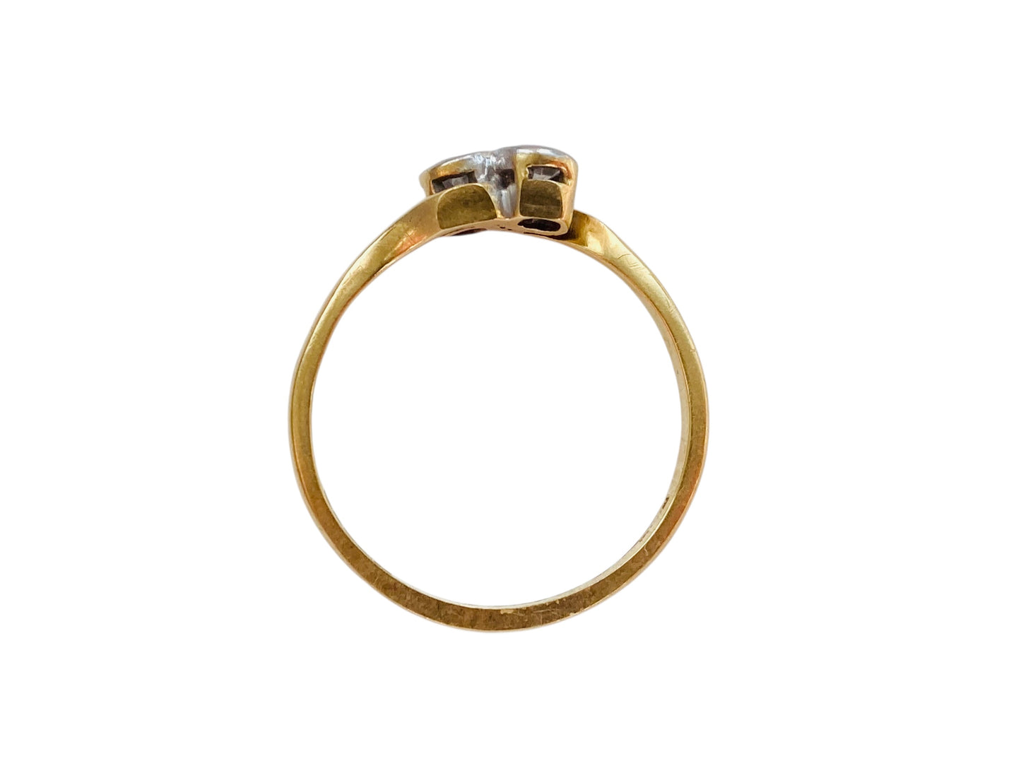 Vintage 18ct Gold Toi Et Moi Diamond Ring