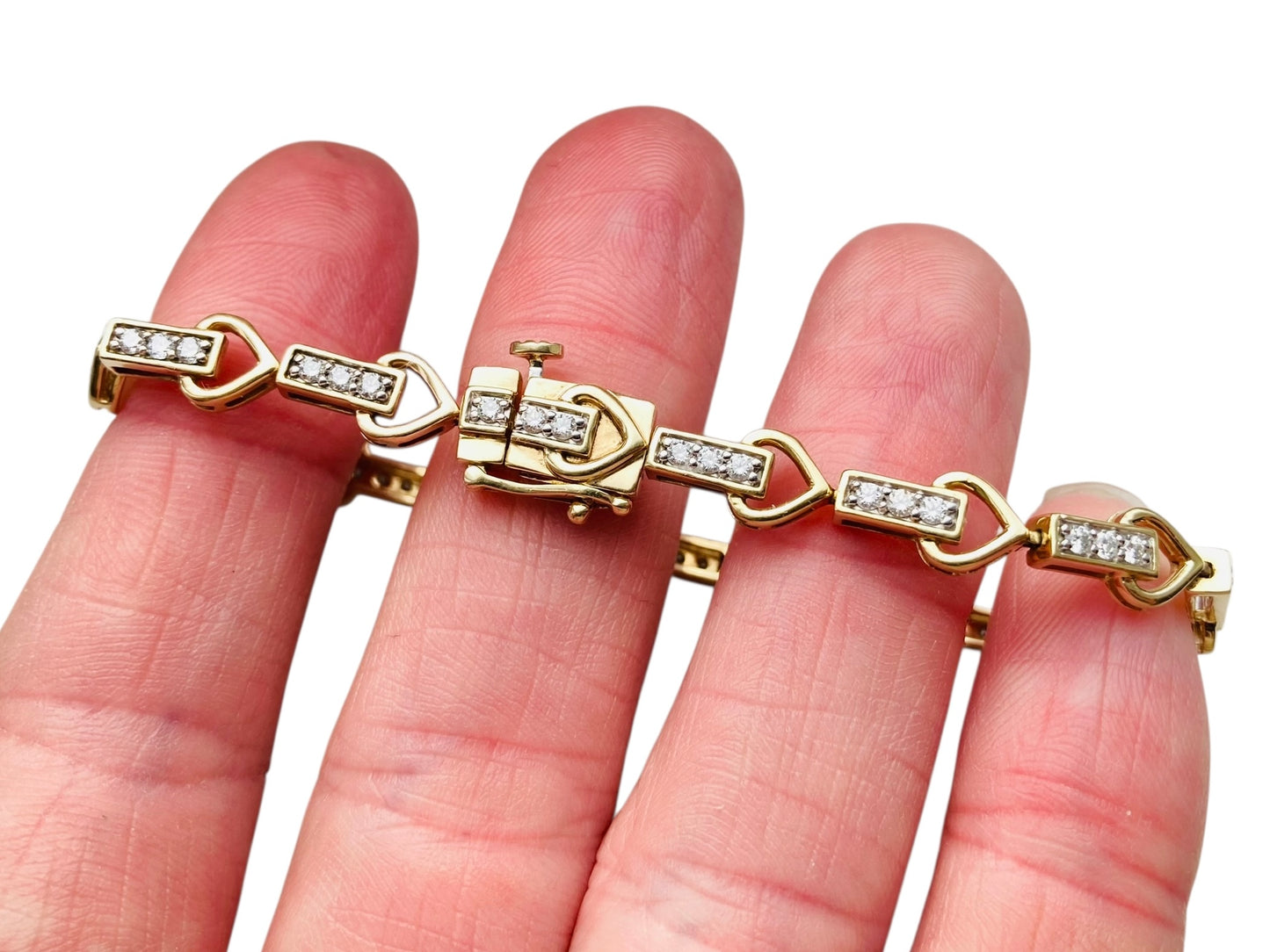 9ct Gold Diamond Bracelet