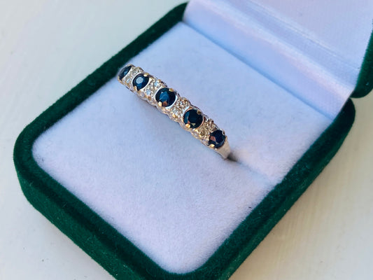 9ct Gold Sapphire & Diamond Ring