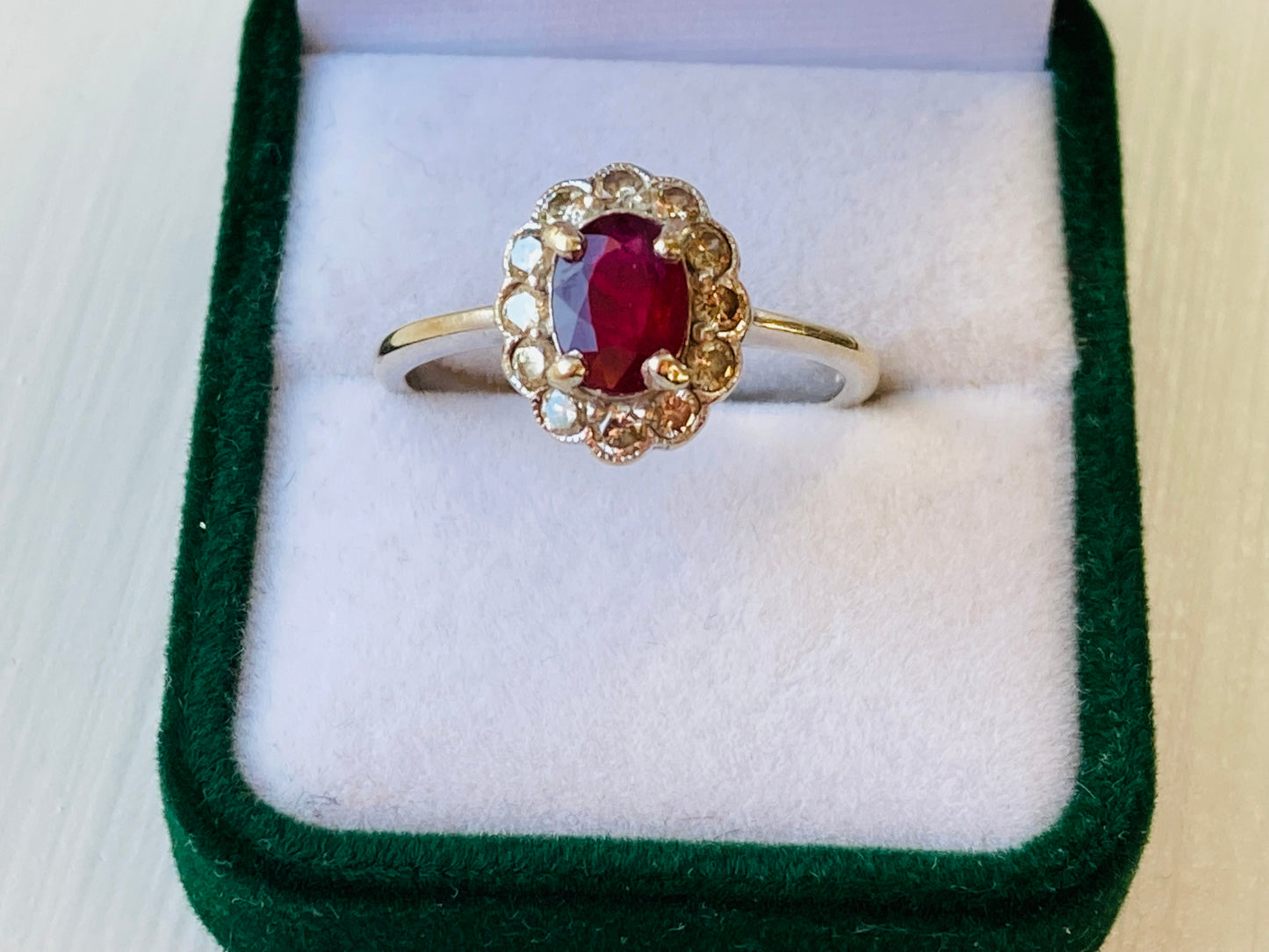 18ct Gold Ruby & Diamond Ring