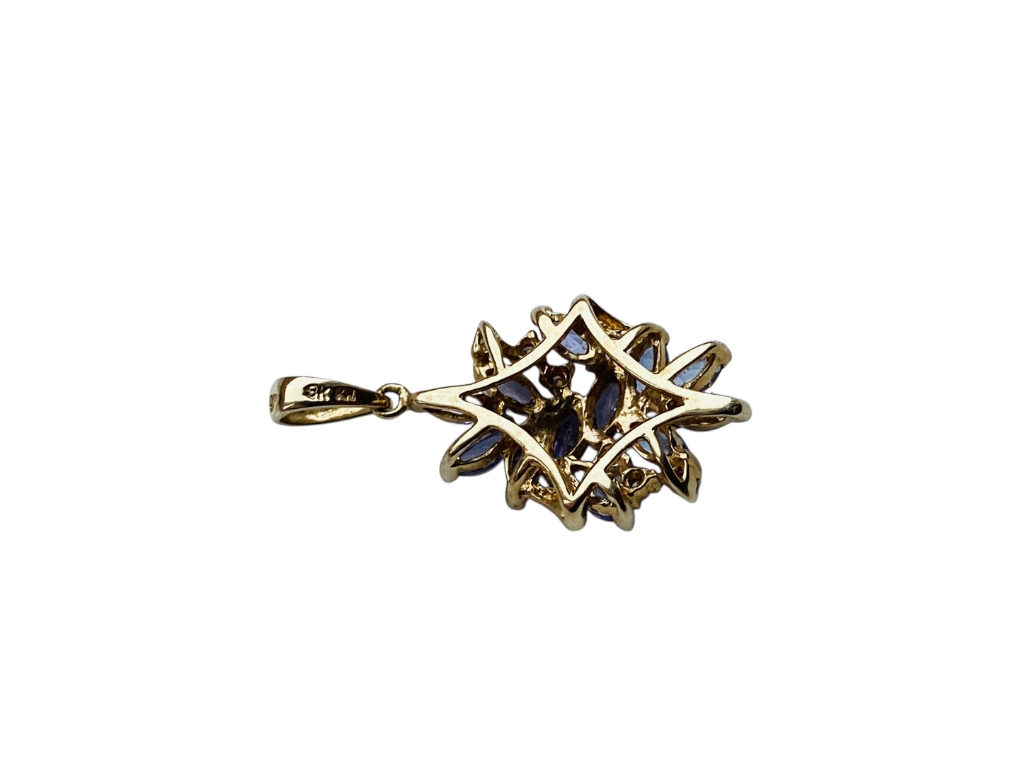 9ct Gold Tanzanite & Diamond Pendant