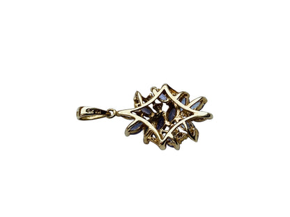 9ct Gold Tanzanite & Diamond Pendant