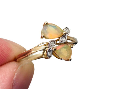 9ct Gold Opal & Diamond Ring