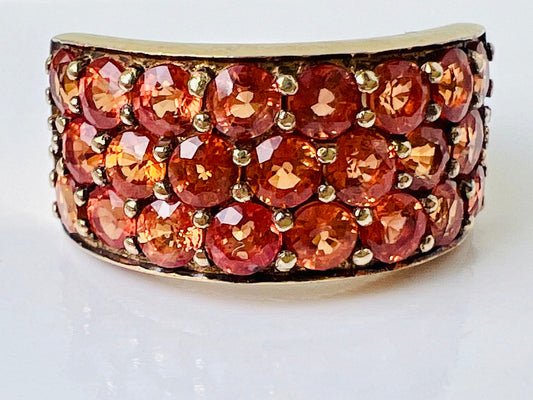 9ct Gold Orange Sapphire Ring