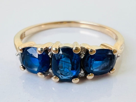 9ct Gold Kyanite & Diamond Ring