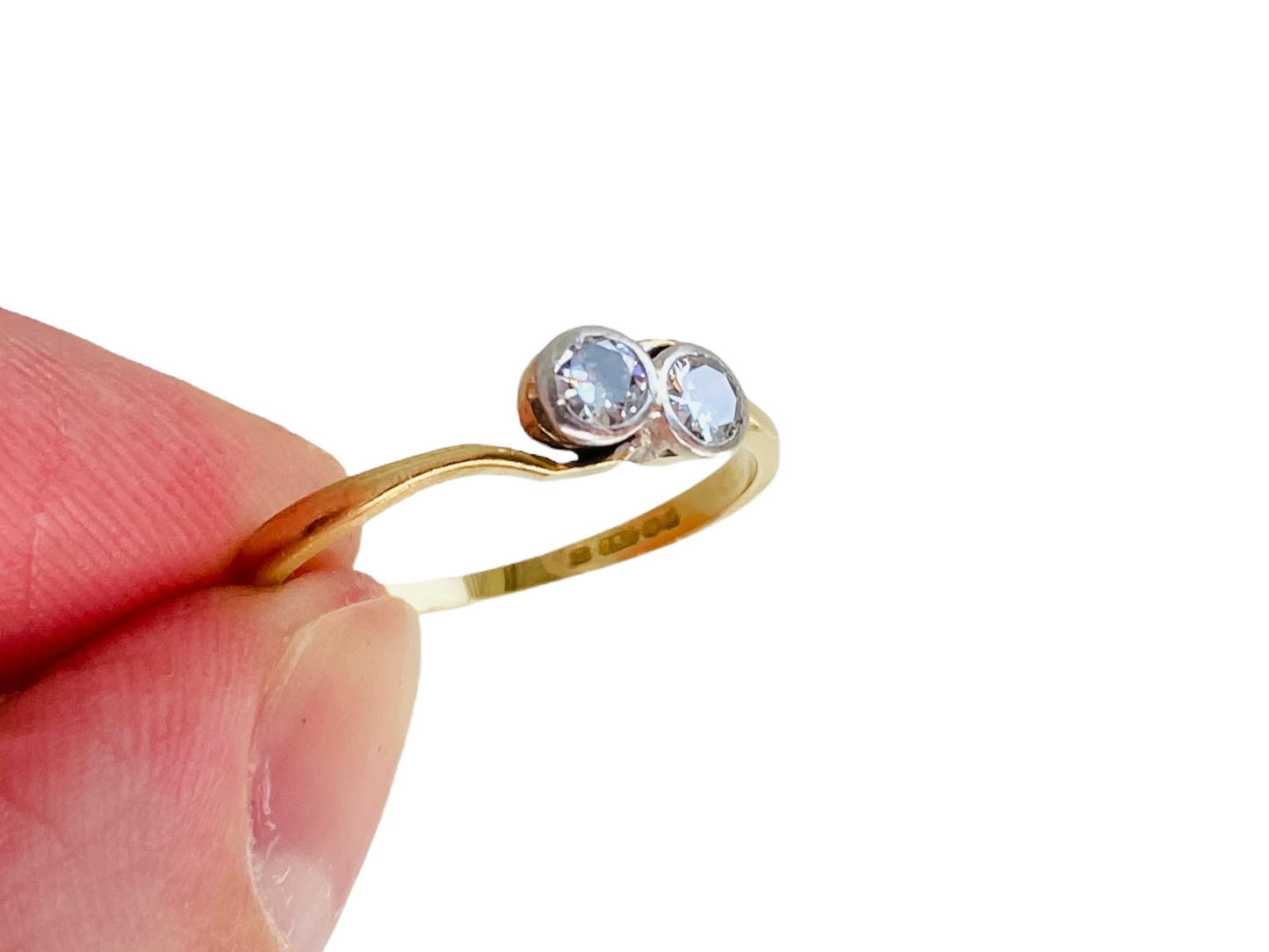 Vintage 18ct Gold Toi Et Moi Diamond Ring