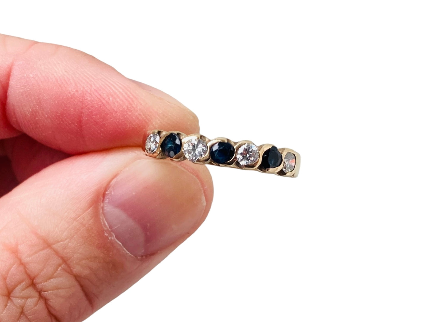 9ct Gold Sapphire & Diamond Ring