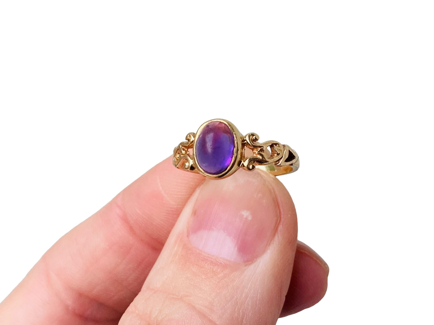 Vintage 9ct Gold Amethyst Ring