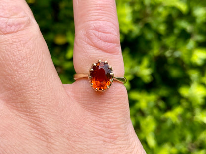 9ct Gold Orange Citrine Ring
