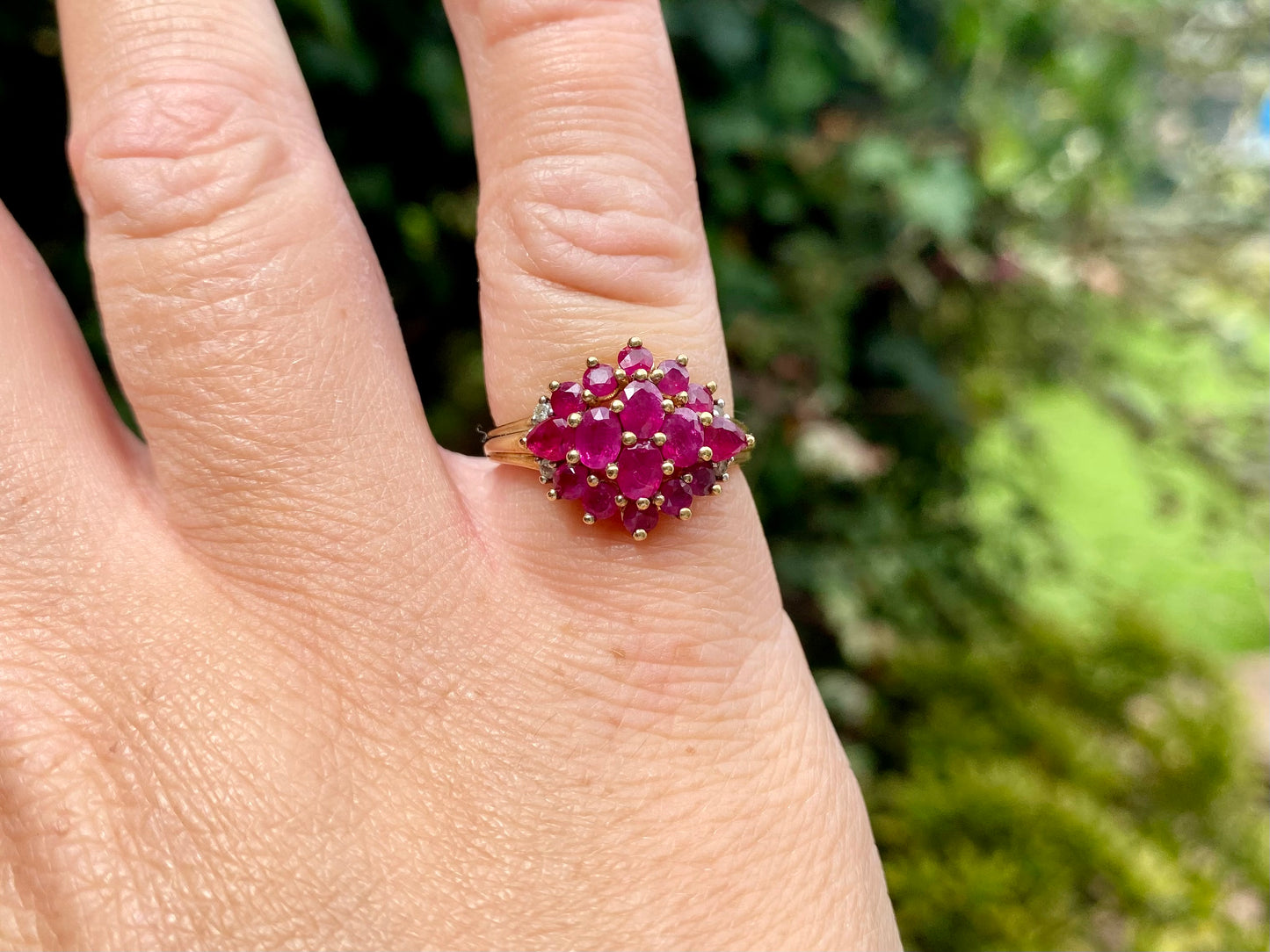 9ct Gold Ruby & Diamond Ring