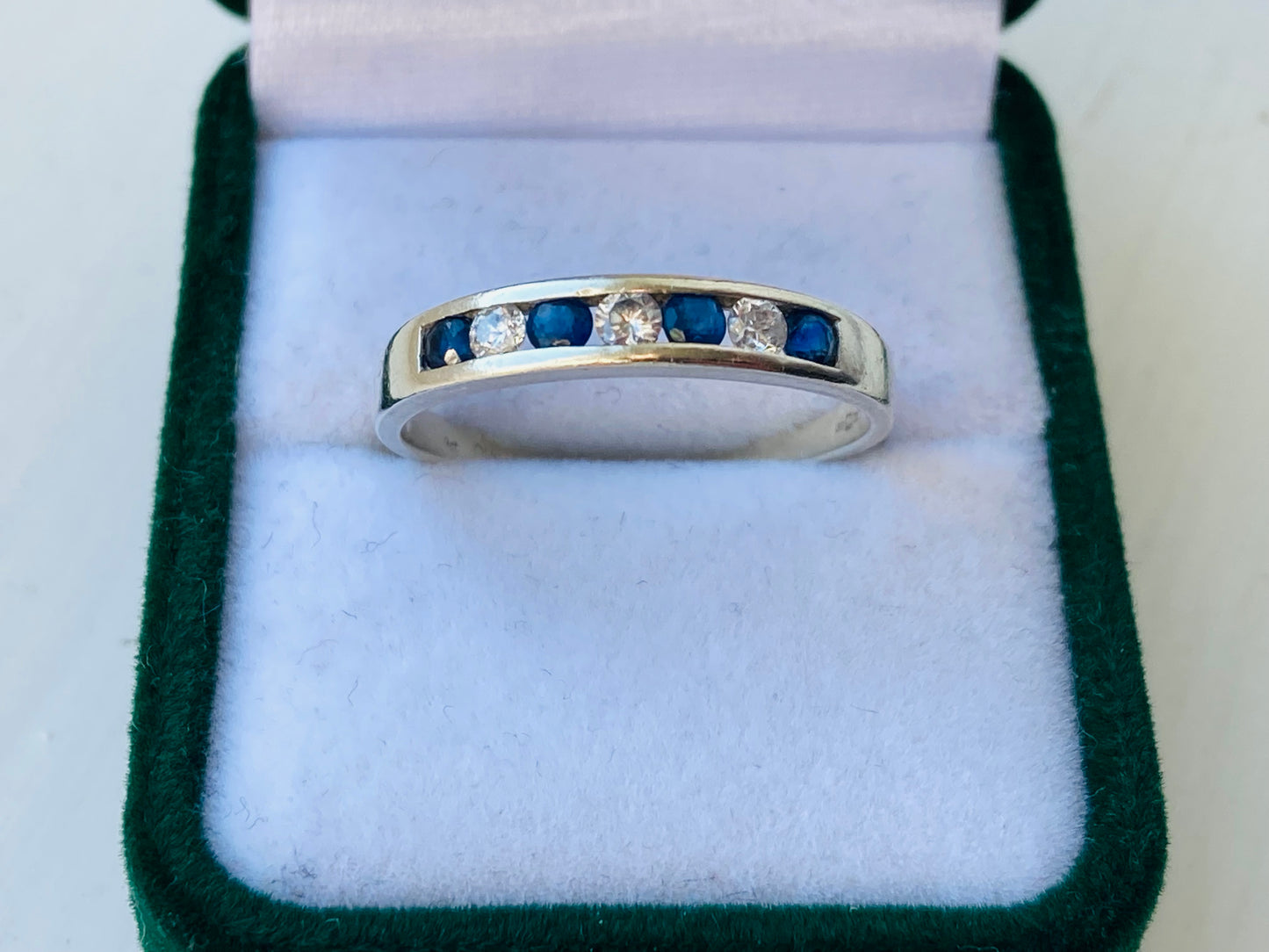 9ct Gold Sapphire & Diamond Ring