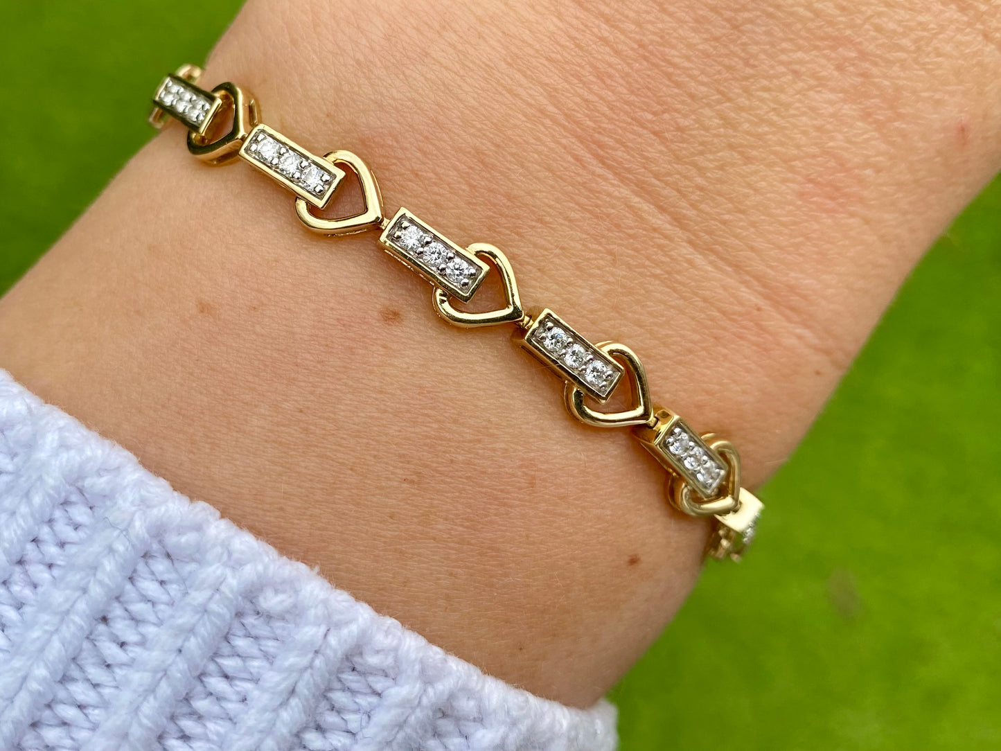 9ct Gold Diamond Bracelet