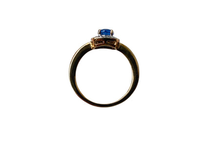 9ct Gold Tanzanite & Zircon Ring