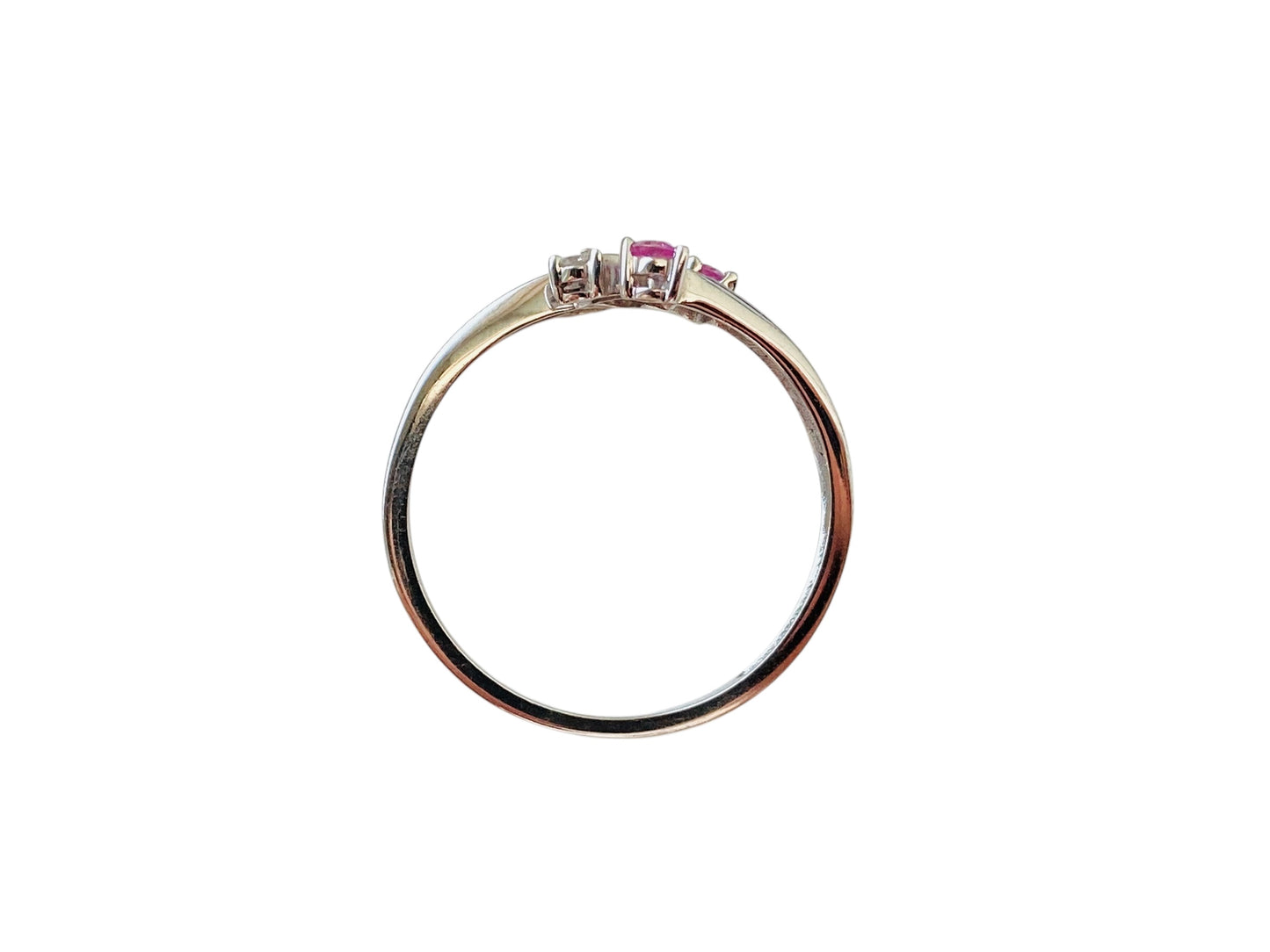 9ct Gold Pink Sapphire & Diamond Ring