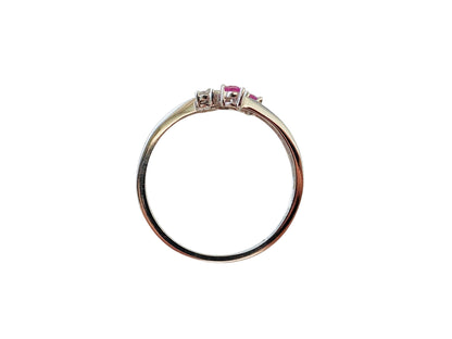 9ct Gold Pink Sapphire & Diamond Ring