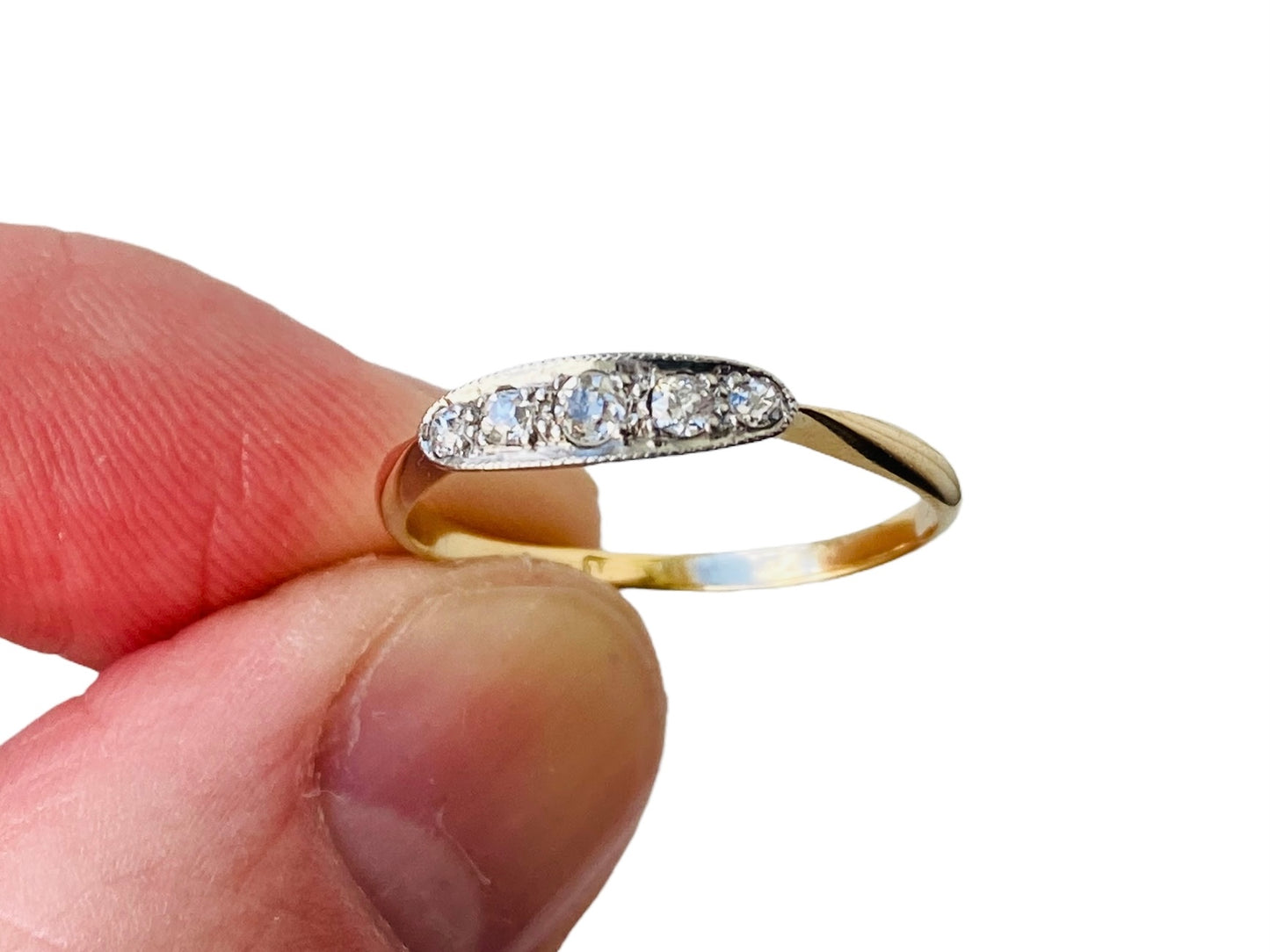 Antique 18ct Gold Five-Stone Diamond Ring