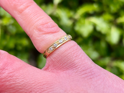 Vintage 18ct Gold Diamond Band Ring