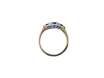 Vintage 9ct Gold Sapphire & Diamond Ring