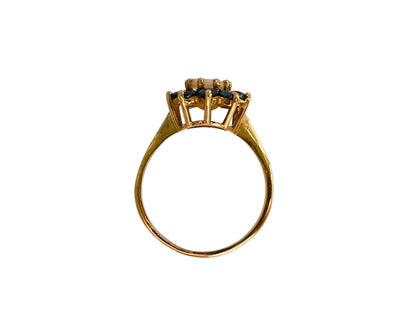 9ct Gold Opal & Sapphire Ring