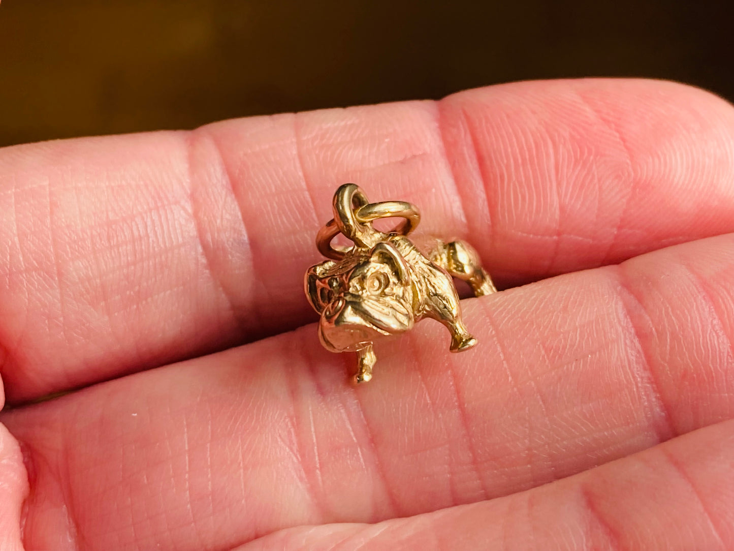 9ct Gold Bulldog Pendant