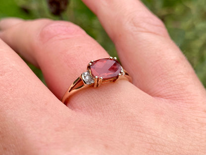 9ct Gold Hessonite Garnet Ring