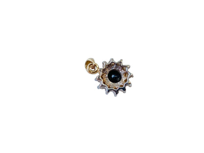 9ct Gold Sapphire & Diamond Pendant
