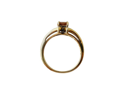 9ct Gold Imperial Topaz & Diamond Ring