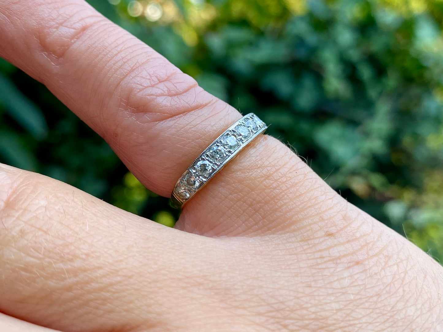 Vintage 18ct Gold Nine-Stone Diamond Ring