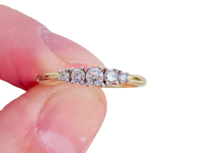 18ct Gold Five-Stone Diamond Ring