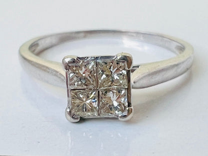 9ct Gold Four-Stone Diamond Ring