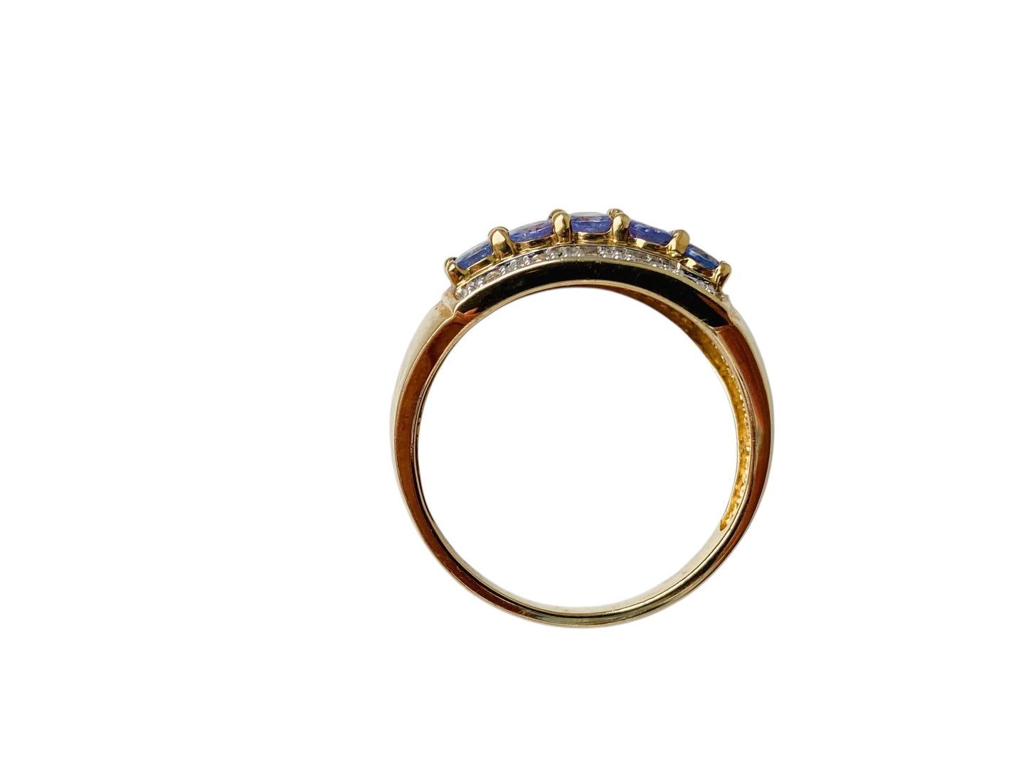 9ct Gold Tanzanite & Diamond Ring