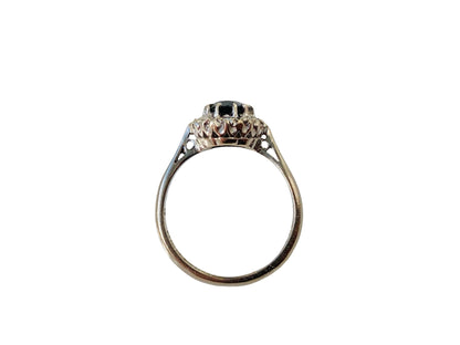 Vintage 18ct Gold Sapphire & Diamond Ring