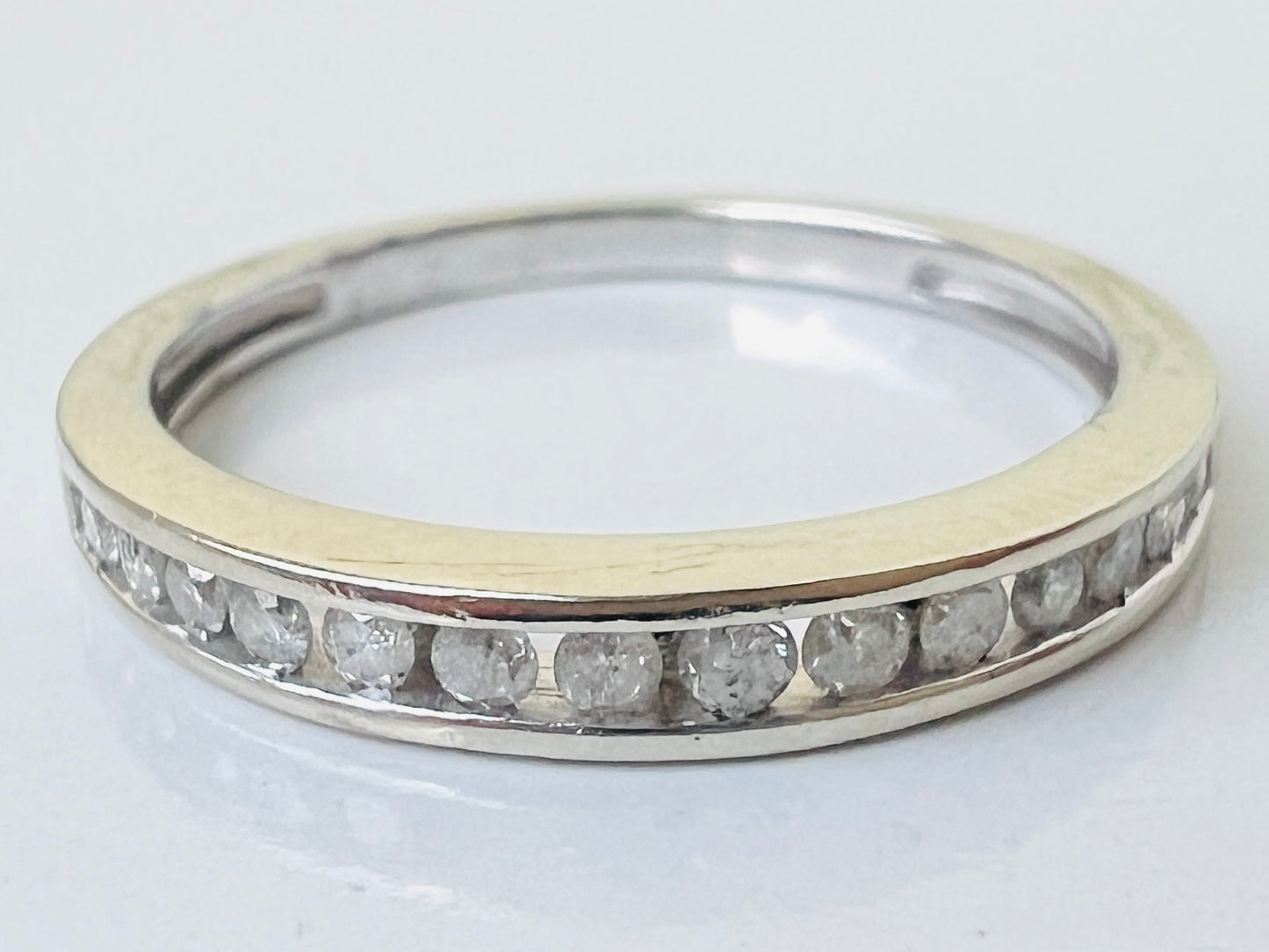 9ct Gold Diamond Band Stacking Ring