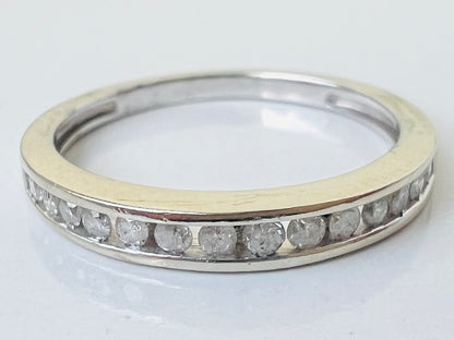 9ct Gold Diamond Band Stacking Ring