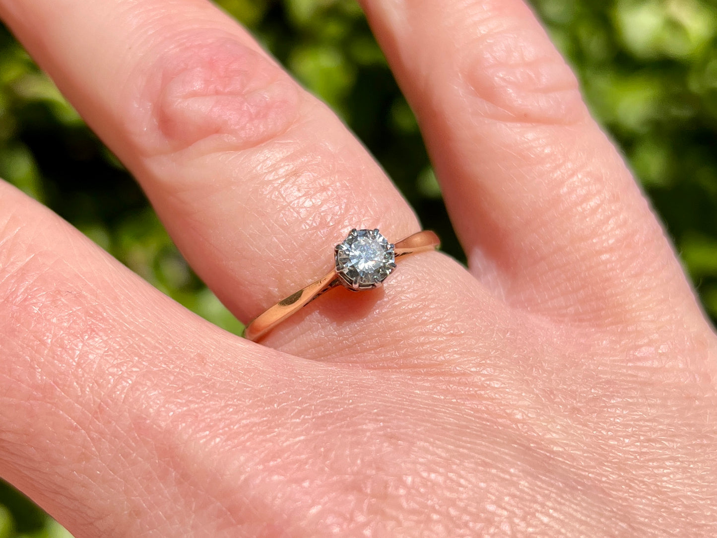 Vintage18ct Gold Diamond Solitaire Ring