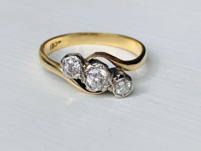 Antique 18ct Gold Diamond Ring