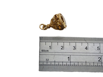 Vintage 9ct Gold Citrine Pendant