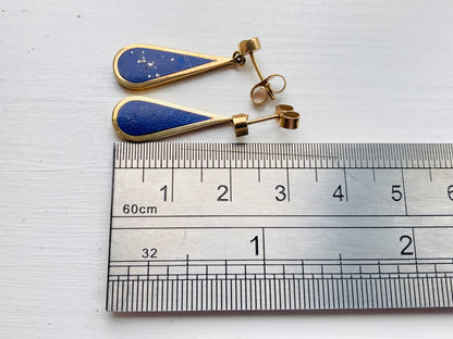 9ct Gold Lapis Lazuli Earrings