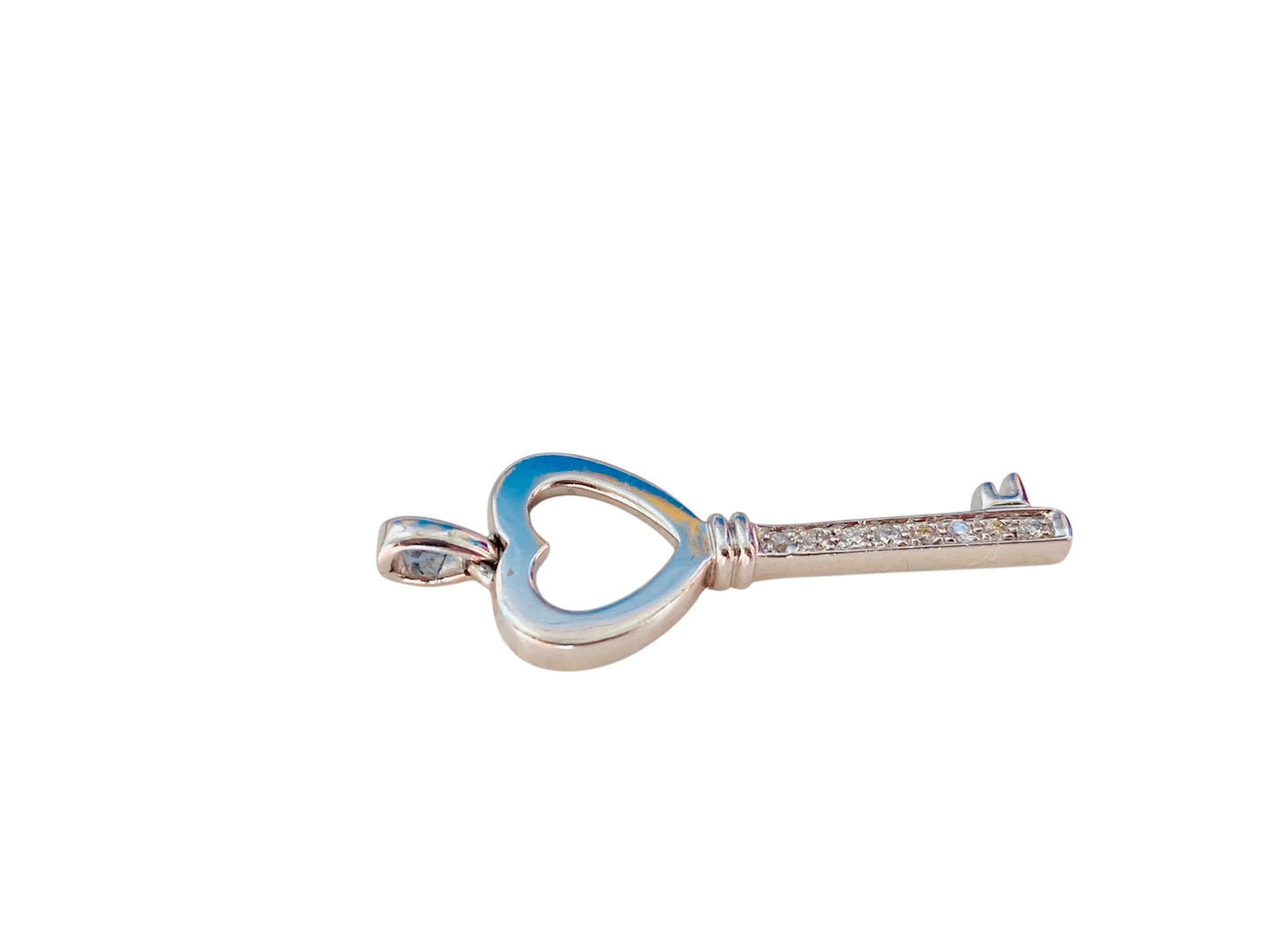 9ct Gold Diamond Key Pendant