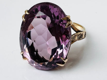 Vintage 9ct Gold Amethyst Ring
