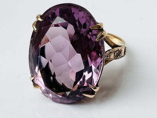 Vintage 9ct Gold Amethyst Ring