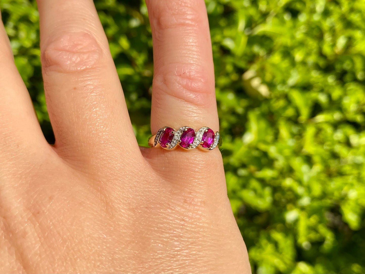 9ct Gold Ruby & Diamond Ring