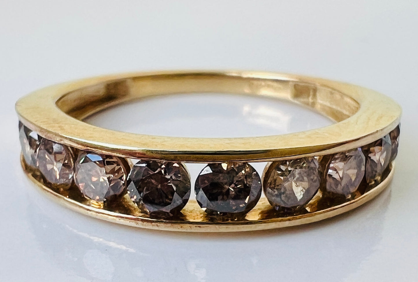 9ct Gold Champagne Diamond Ring